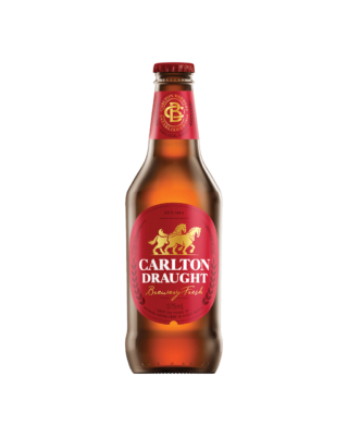 Carlton Draught 4.6% 375ml Bottle 24 Pack